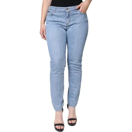 Dolce & Gabbana Blue Pretty Slim Fit Cotton Denim Jeans Dolce & Gabbana Dark Gray