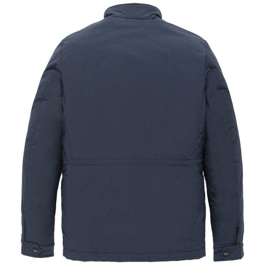 Refrigiwear Blue Nylon Men Jacket Refrigiwear Dark Slate Gray