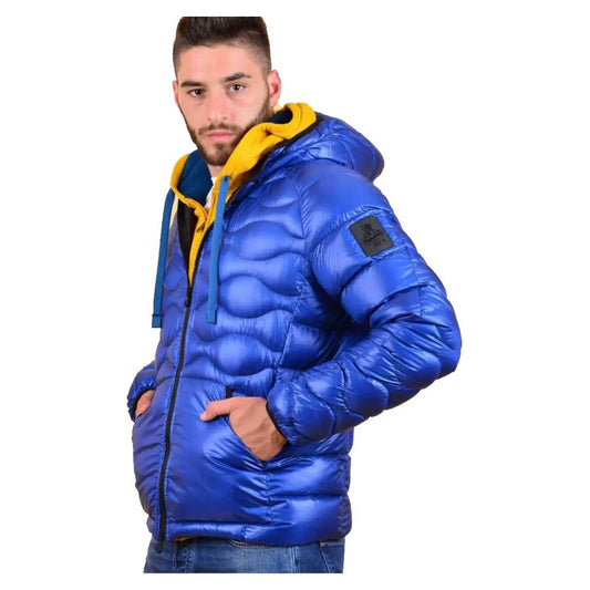 Refrigiwear Blue Nylon Men Jacket Refrigiwear Royal Blue