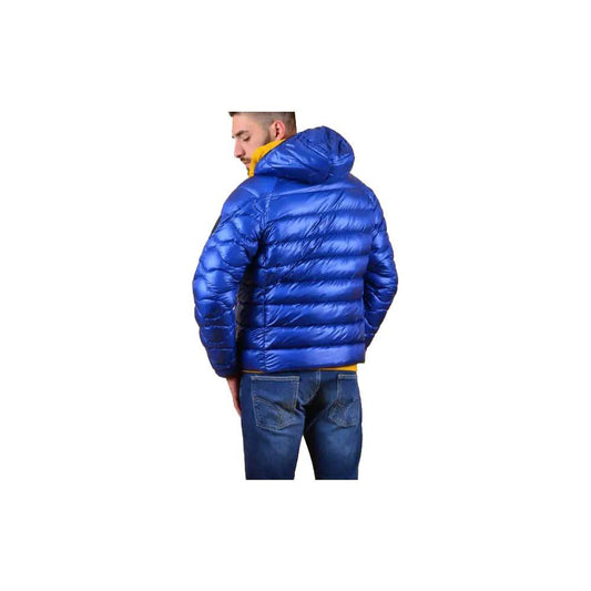 Refrigiwear Blue Nylon Men Jacket Refrigiwear Dark Slate Blue