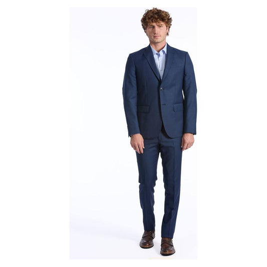 Baldinini Trend Blue Wool Men Suit Baldinini Trend Dark Slate Gray