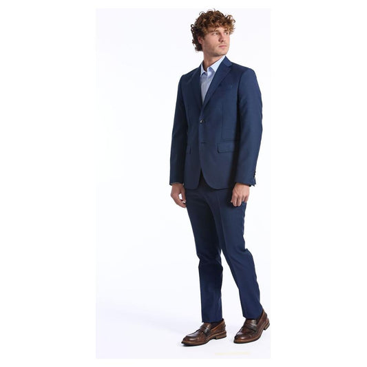 Baldinini Trend Blue Wool Men Suit Baldinini Trend Dark Slate Gray