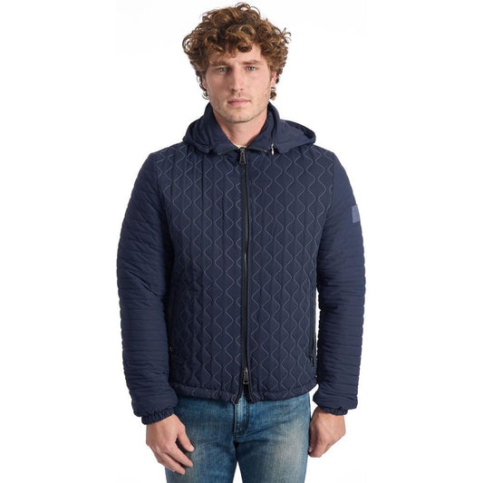 Roberto Pepe Luxury Blue Polyamide Men's Jacket Roberto Pepe Luxury Dark Slate Gray
