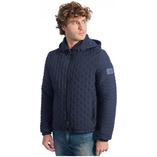 Roberto Pepe Luxury Blue Polyamide Men's Jacket Roberto Pepe Luxury Dark Slate Gray
