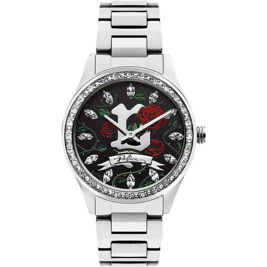 Police Gray Stainless Steel Watch Police Black