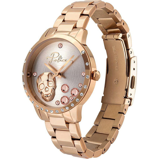 Police Multicolor Stainless Steel Watch Police Rosy Brown