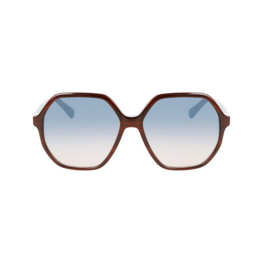 Longchamp Brown Acetate Sunglasses Longchamp Light Gray
