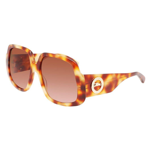 Longchamp Brown Acetate Sunglasses Longchamp Dark Salmon