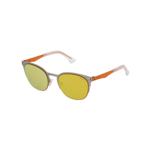 Police Bicolor Metal Sunglasses Police Dark Khaki