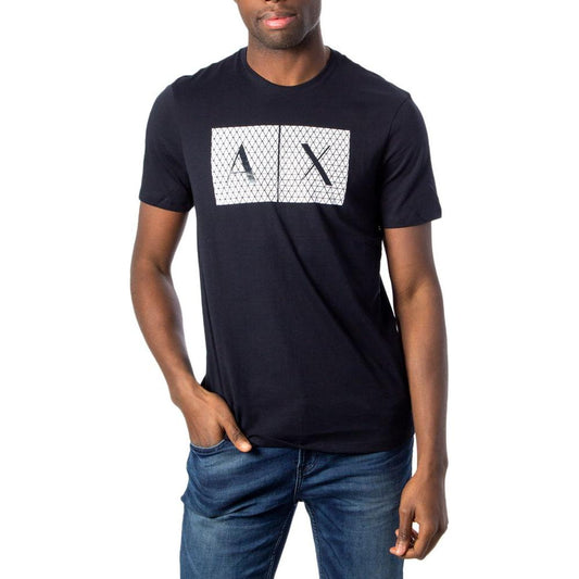 Armani Exchange Blue Cotton T-Shirt Armani Exchange Dark Slate Gray