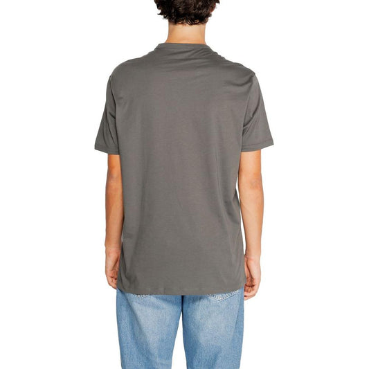 Armani Exchange Gray Cotton T-Shirt Armani Exchange Dim Gray