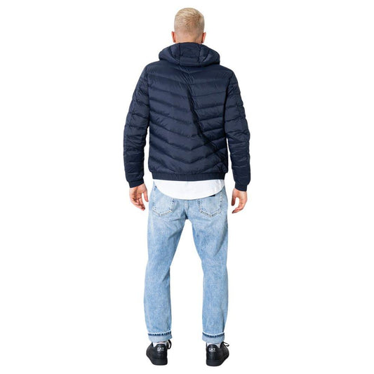 Armani Exchange Blue Polyester Jacket Armani Exchange Light Gray
