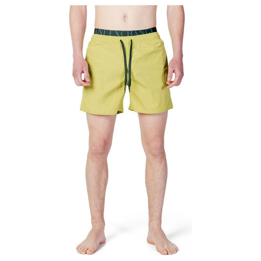 Armani Exchange Green Polyester Swimwear Armani Exchange Tan
