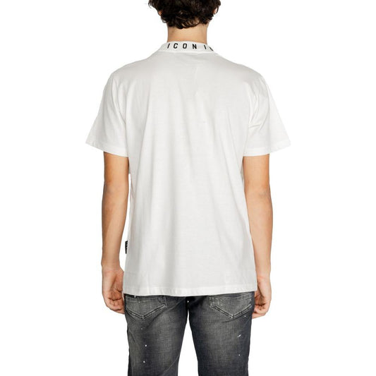 Icon White Cotton T-Shirt Icon Dark Slate Gray
