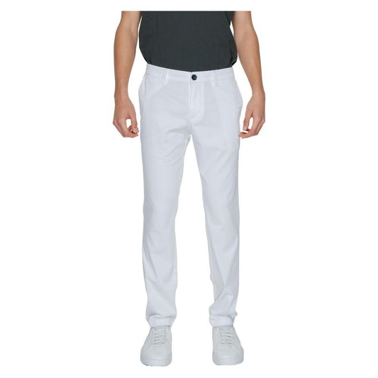Armani Exchange White Cotton Jeans & Pant Armani Exchange Light Gray