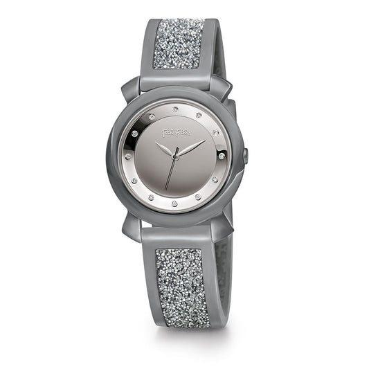 Folli Follie Gray Leather Watch Folli Follie Light Slate Gray