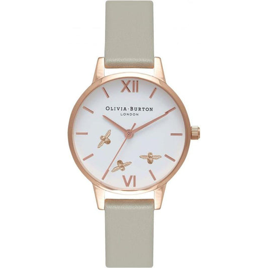 Olivia Burton Gray Synthetic Leather Watch Olivia Burton Light Gray