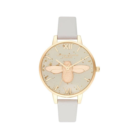Olivia Burton Gray Synthetic Leather Watch Olivia Burton Light Gray