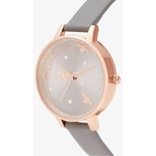 Olivia Burton Gray Leather Leather Watch Olivia Burton Light Gray
