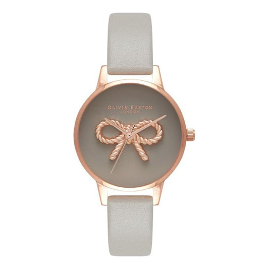 Olivia Burton Gray Leather Leather Watch Olivia Burton Rosy Brown