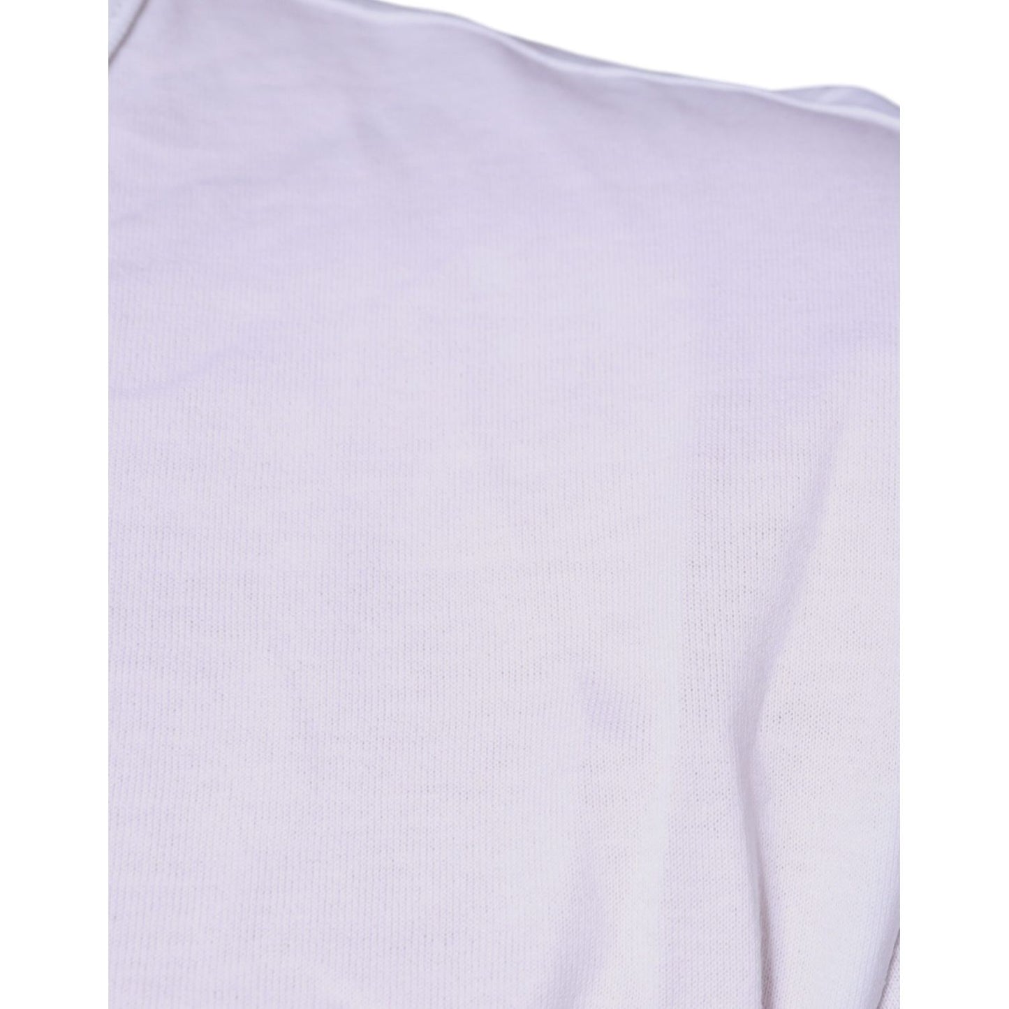 Dolce & Gabbana White Cotton V-neck Short Sleeves T-shirt