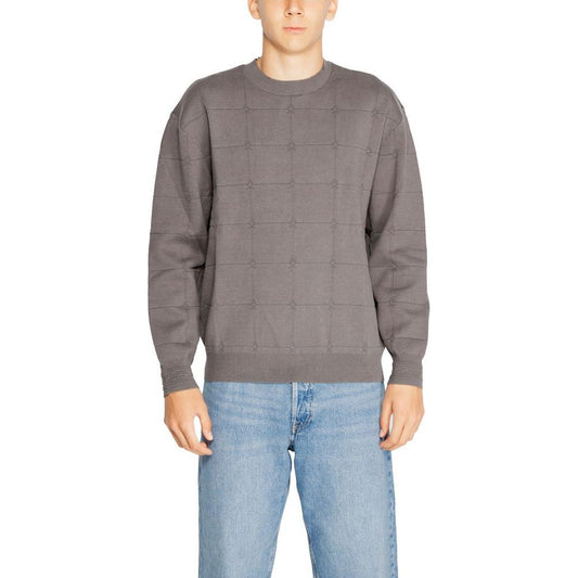 Armani Exchange Gray Cotton T-Shirt Armani Exchange Light Slate Gray