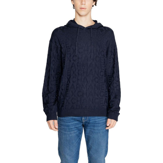 Armani Exchange Blue Viscose T-Shirt Armani Exchange Dark Slate Gray