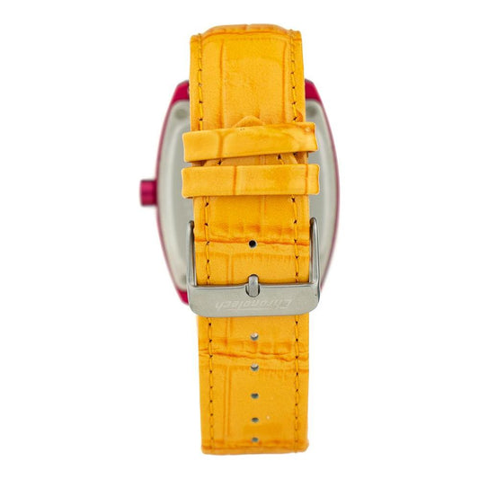 Chronotech Orange Leather Watch Chronotech Goldenrod
