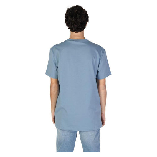 Calvin Klein Jeans Blue Cotton T-Shirt Calvin Klein Jeans Light Slate Gray