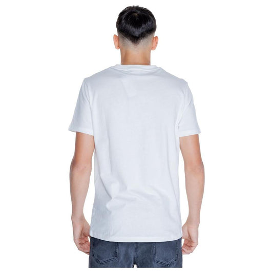 Peuterey White Cotton T-Shirt Peuterey Light Gray