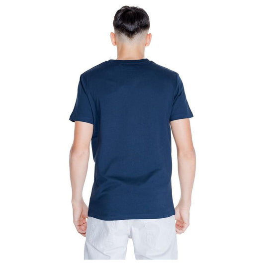 Peuterey Blue Cotton T-Shirt Peuterey Dark Slate Gray