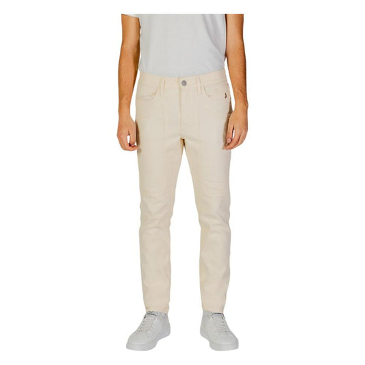 Jeckerson Cream Cotton Jeans & Pant Jeckerson Light Gray