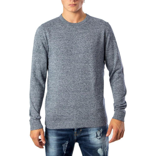 Jack Jones Blue Cotton T-Shirt Jack Jones Slate Gray