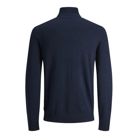 Jack Jones Blue Cotton Sweater Jack Jones Dark Slate Gray