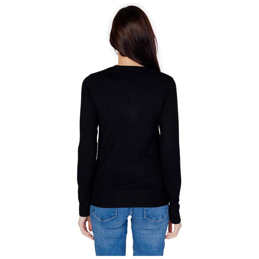 Guess Black Cotton Tops & T-Shirt Guess Black