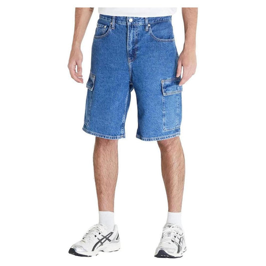 Calvin Klein Jeans Blue Cotton Short Calvin Klein Jeans Steel Blue