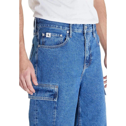 Calvin Klein Jeans Blue Cotton Short Calvin Klein Jeans Steel Blue
