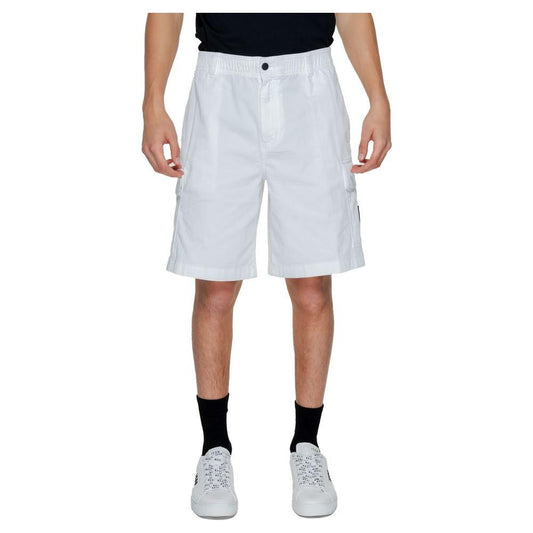 Calvin Klein Jeans White Cotton Short Calvin Klein Jeans Light Gray