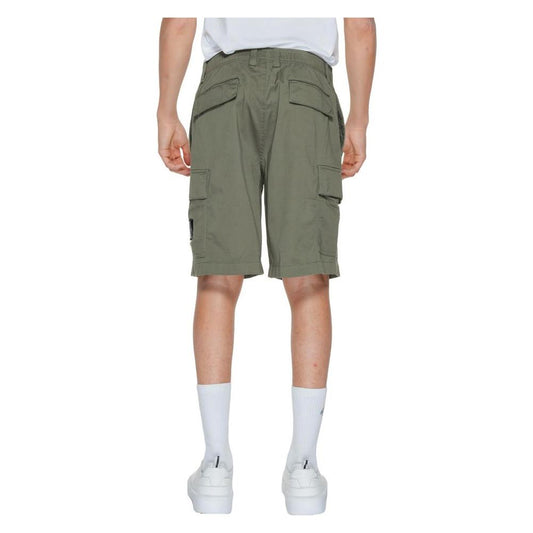 Calvin Klein Jeans Green Cotton Short Calvin Klein Jeans Dim Gray