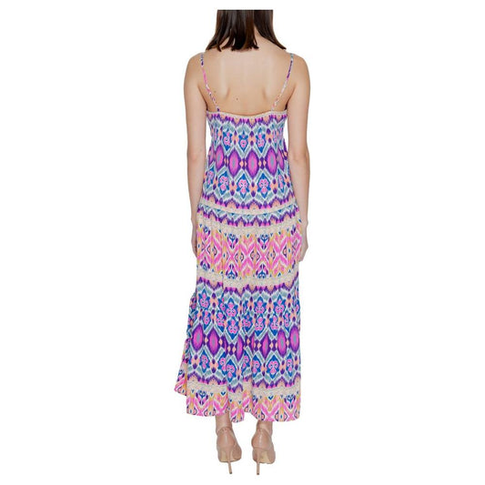 Only Multicolor Recycled Polyester Dress Only Gray
