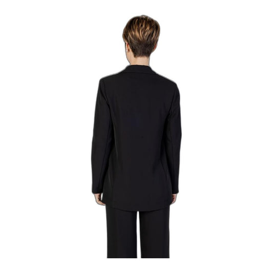 Sandro Ferrone Black Polyester Suits & Blazer Sandro Ferrone Black