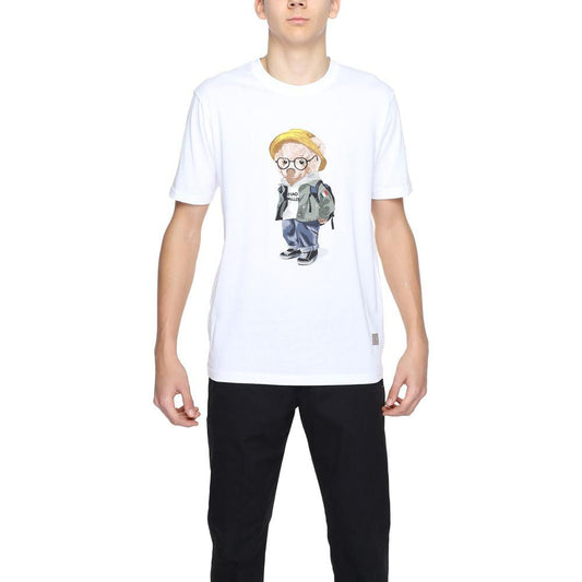 Gianni Lupo White Cotton T-Shirt Gianni Lupo Black