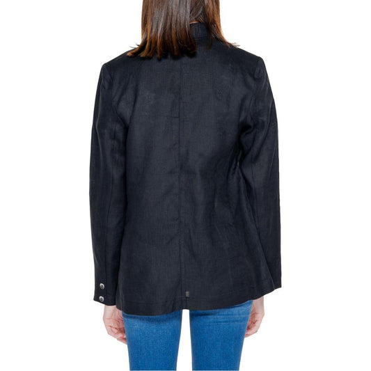 Street One Black Linen Suits & Blazer Street One Dark Slate Gray