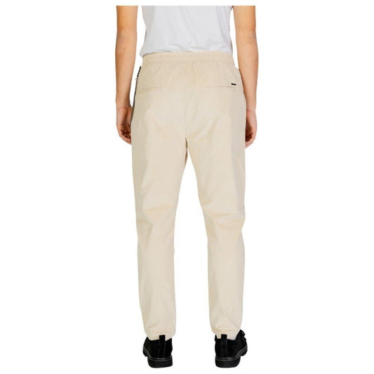 Gianni Lupo Cream Cotton Jeans & Pant Gianni Lupo Light Gray