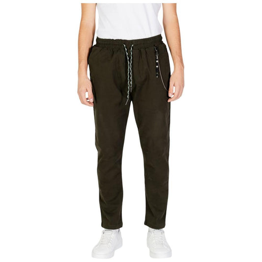 Gianni Lupo Green Cotton Jeans & Pant Gianni Lupo Black