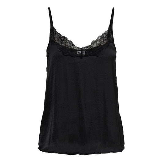 Jacqueline De Yong Black Polyester Tops & T-Shirt Jacqueline De Yong Black