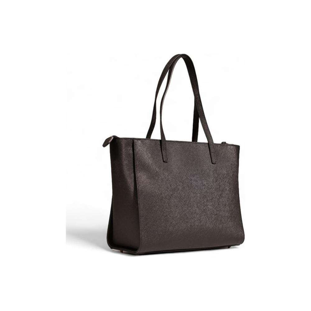Front view with bag zipped and handles upright.