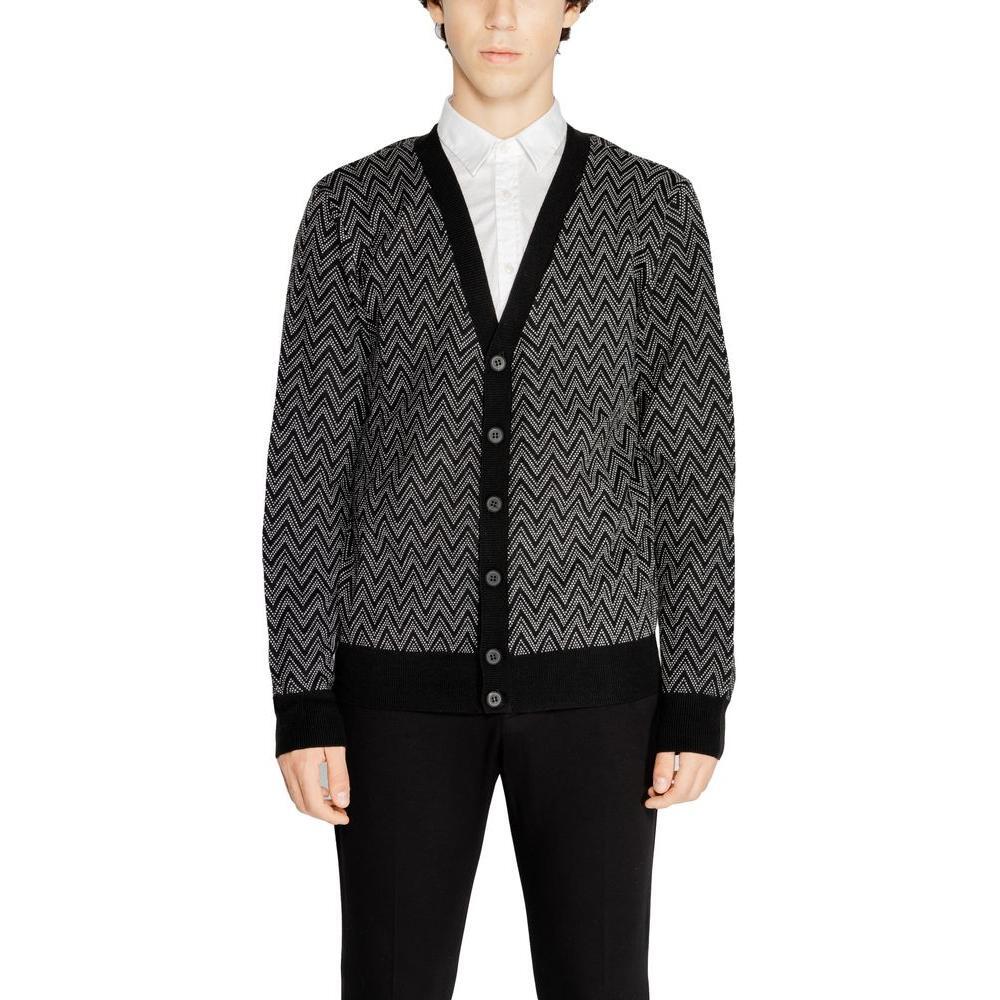 Antony Morato Black Mohair Cardigan AN-14639000009-IT48 | L