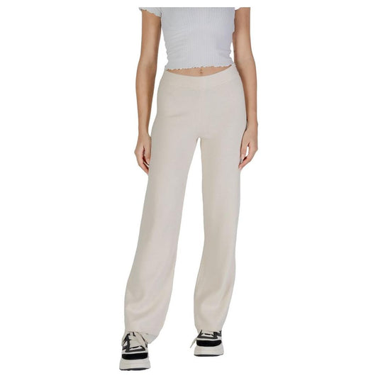 Vero Moda Cream Viscose Jeans & Pant Vero Moda Gray