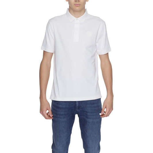 Blauer cream cotton polo shirt for men, short sleeve, perfect for spring/summer, made from 100% cotton.
